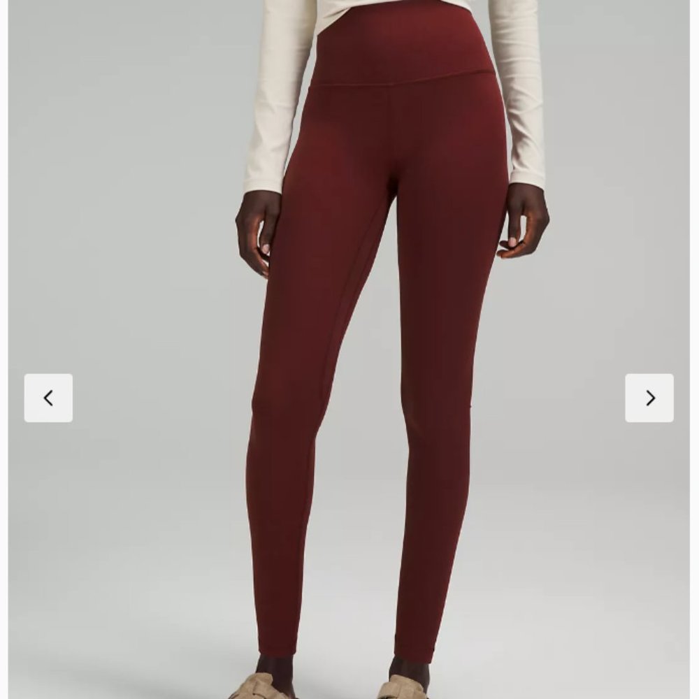 NEW LULULEMON High Rise Pant Legging Red Merlot Size 4 NWOT